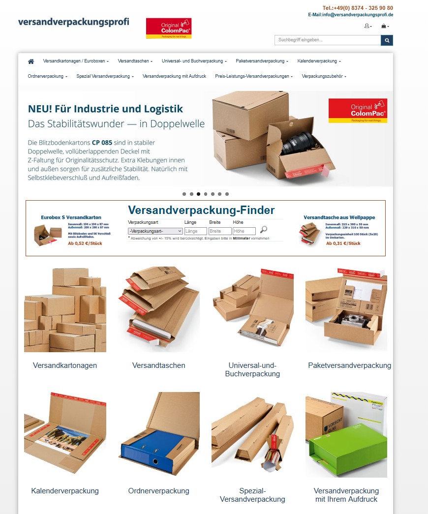 Versandverpackungsprofi – Onlineshop für Verpackungsmittel, Versandkartons und Versandtaschen