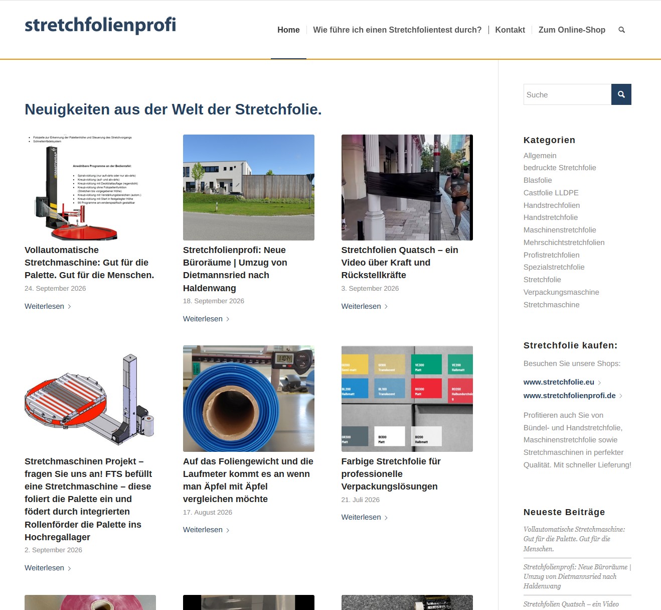 Wir lieben Stretchfolie – Wissensblog zu Stretchfolie und Stretchmaschinen