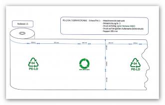 Stretchfolie mit Recycling Hinweis PE-LD 04