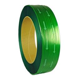 PET Umreifungsband 910, geprägt, Farbe: grün, 15,5 mm x 0,60 mm x 2000 m 