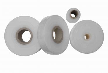 100mm Breite | 50my Folienstärke | 400m Lauflänge | 38mm Kern | transparent | Schmalrollen Stretchfolie 