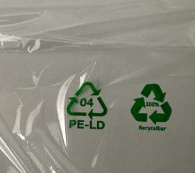 Handstretchfolie mit Recycling Hinweis PE-LD 04 