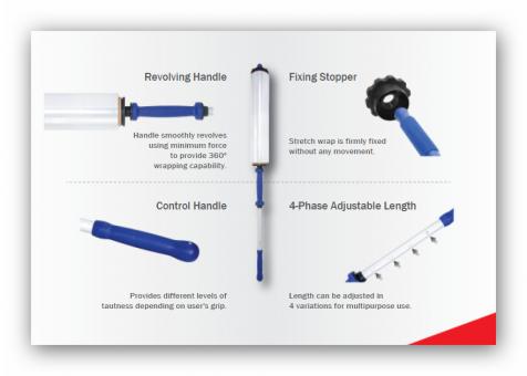 Stababroller für Handstretchfolie 