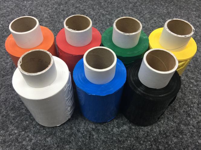 weiß - Bündelstretchfolie opak weiß 23my, 100mm x 150m 