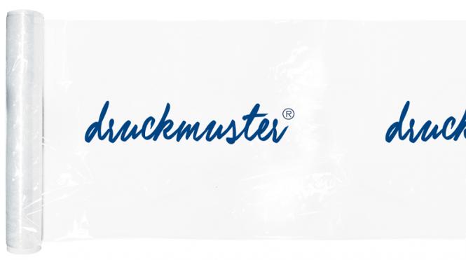 opak weiße Handstretchfolie 1 farbig bedruckt 