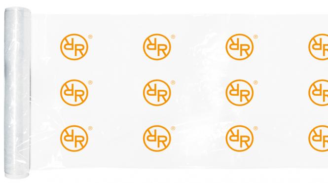 opak weiße Handstretchfolie 1 farbig bedruckt 